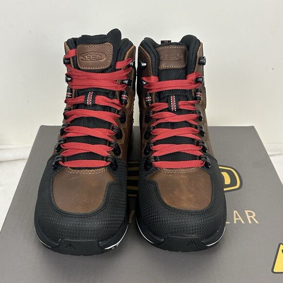 Keen 'Red Hook Mid' Men's Leather WP EH Safety Toe Oil/Slip Resistant Work Boot - Picture 7 of 16